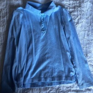 Light Blue Long Sleeve Polo Shirt